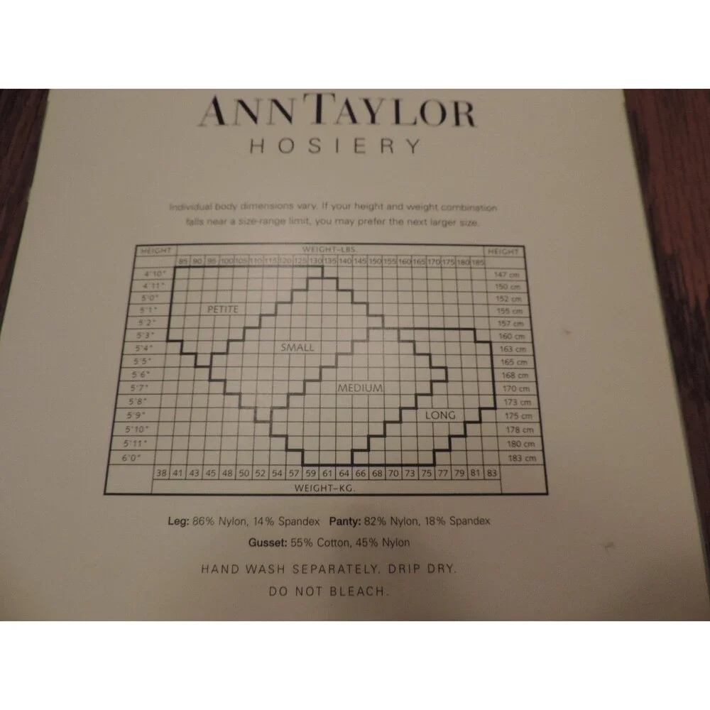 Ann Taylor Panyhose Sheer Control Top Putty Color Size Petite NEW